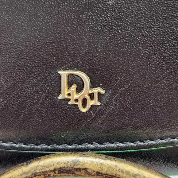 Christian Dior Black Leather Compact Wallet - Picture 2 of 13